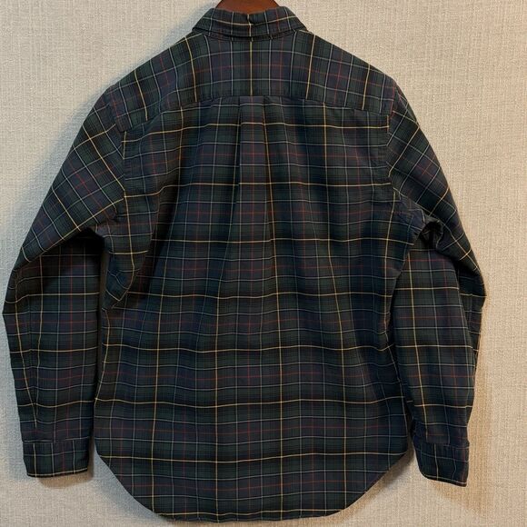 Ralph Lauren Shirt Mens Medium Green Plaid Classic Fit Long Sleeve Pony Logo - Picture 8 of 8